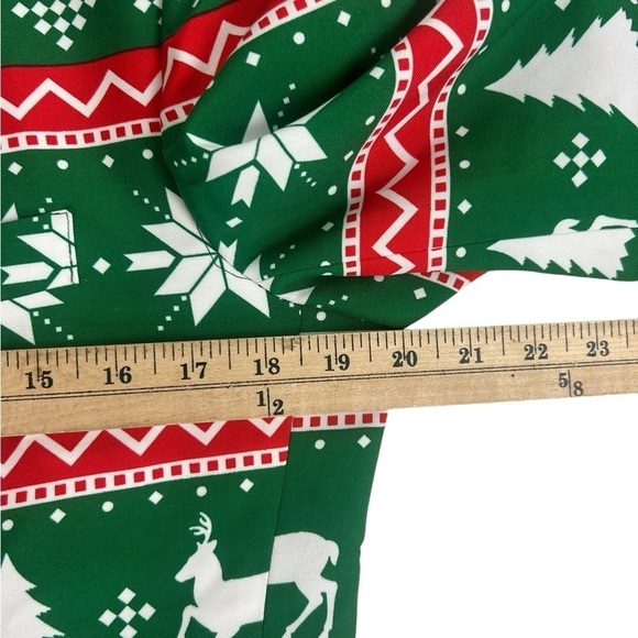 OppoSuites Men SZ 36 Green Christmas Suit Jacket Pants Winter Wonderland Holiday - Picture 9 of 16